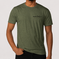 Men’s field olive ARC Outdoors tee with small black chest logo